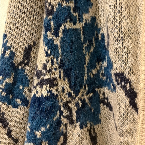 Free People Blue Floral Open-Front Cardigan - Picture 3 of 5